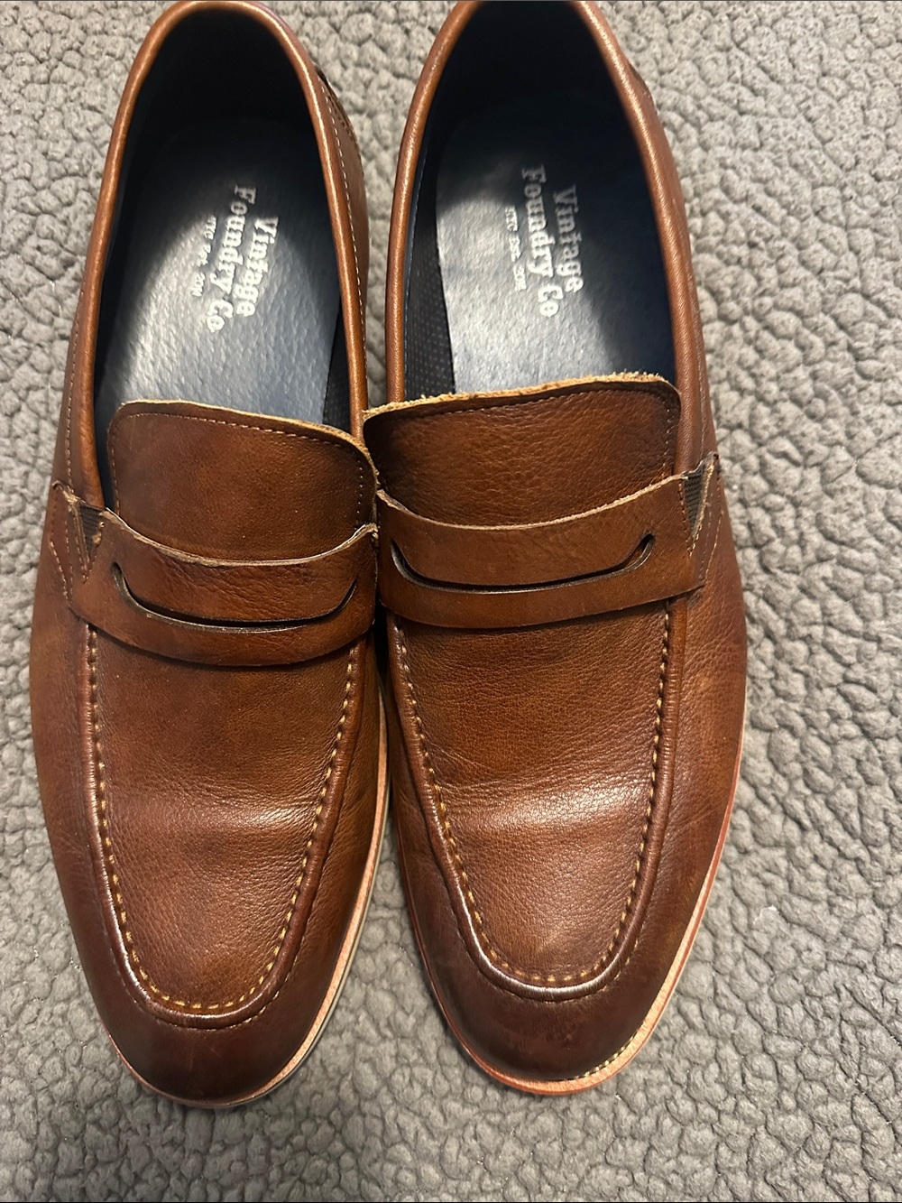 Vintage Foundry Co. Men’s Tan Leather Penny Loafers